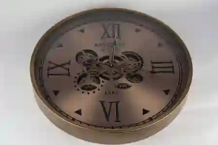 Resim Mikasa Moor Bronz Yuvarlak Duvar Saati 60x8cm