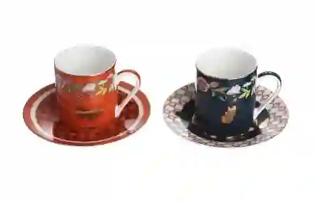 Resim Lucky Art Lucky Art Evelyn Bone 2'li Kahve Fıncanı Setı