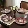 Resim Etro Bone 27Cm 4Lu Yuvarlak Tabak Seti