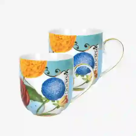 Resim Royal İkili Çiçekli Küçük Mug Seti
