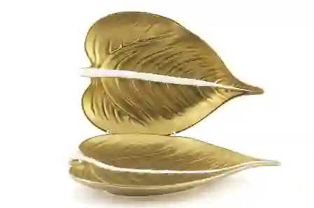 Resim Mikasa Moor Gold Yaprak 2li Servis Tabağı 26x18cm