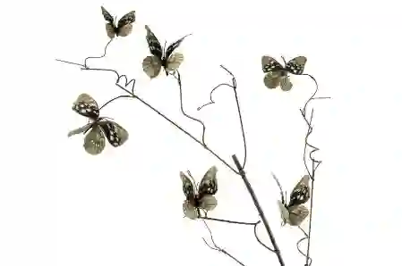 Resim Mikasa Moor Yeşil Kelebek Yapay Dek Dal 110cm