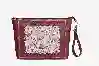 Resim Chiara Alessi Bordo Suni Deri Clutch&portföy Çanta 30X21 Cm