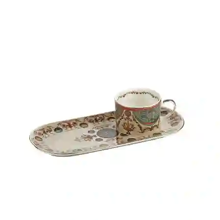 Resim Rosea Bone Tek Kısılık Tepsılı Çay Fincan Seti