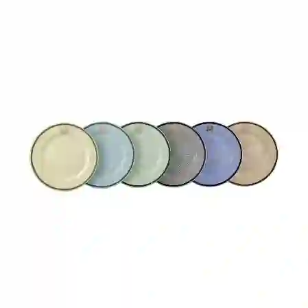 Resim Micasa Desenli 6lı Pasta Tabağı Seti 20cm