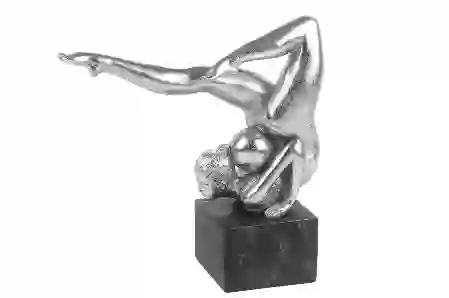 Resim Gümüş Siyah Kadın Resin Obje