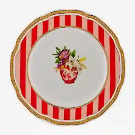 Resim LISA MINOTTI PUGLIA KIRMIZI TATLI TABAĞI 19 CM