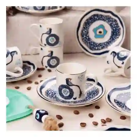 Resim Porser Pavo Kahve Takımı 12 Parça