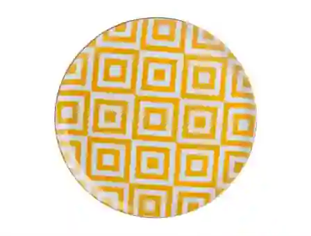 Resim Porland Morocco Desen Sarı Düz Tabak 28Cm 04Ap018769