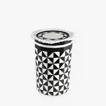 Resim Baci Milano Optical Siyah Beyaz Melamin Kavanoz 16 Cm