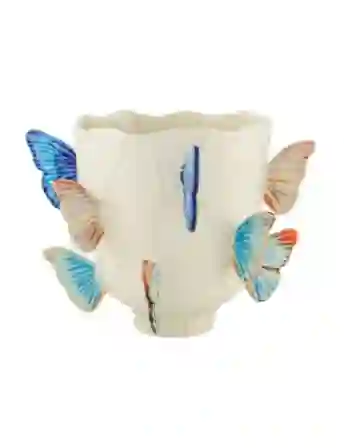 Resim Kelebekli Vazo 24 cm