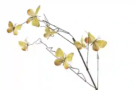 Resim Mikasa Moor Kelebekli Turuncu Yapay Dal 110cm