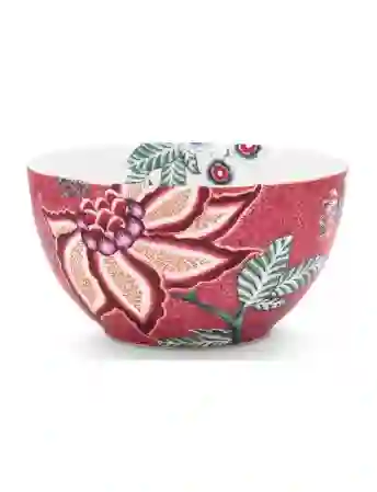 Resim Pip Studio Flower Festival Kırmızı Porselen Kase 15cm