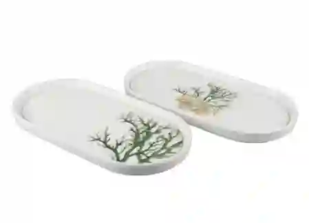 Resim Marinet 2li Oval Servis Tabağı Seti 32x16cm