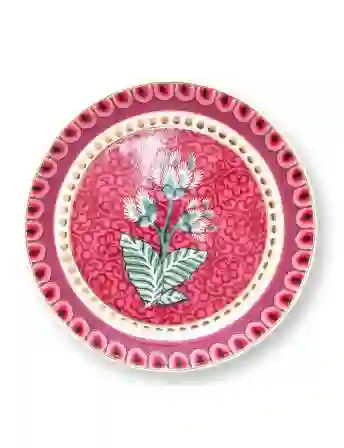 Resim Pip Studio Flower Festival Kırmızı Porselen Çay Tabağı 9 Cm