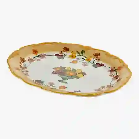 Resim Stoneware Il Sogno Oval Servıs Tabağı 38 X 27 Cm