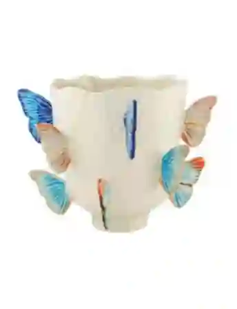 Resim Kelebekli Vazo 29,5 cm