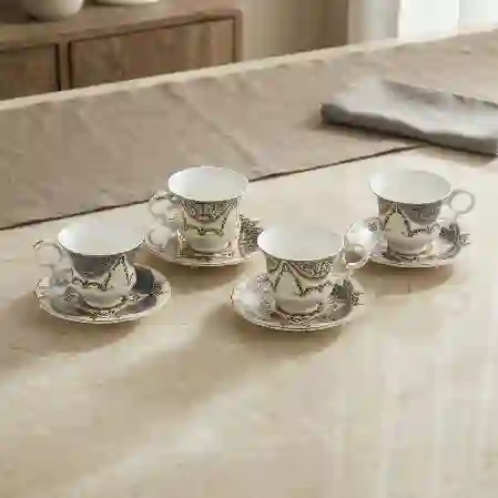 Resim Rosea Bone 4Lu Kahve Fincanı Seti 120Cc