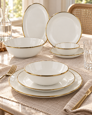 Resim Mikasa Moor Gold Narrow 27 Parça Yemek Takımı