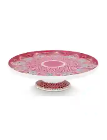 Resim Pip Studio Kırmızı Porselen Kek Standı 21cm Flower Festival Collection