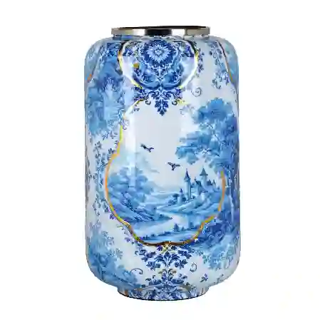 Resim Lucky Art Blue Herıtage Dekoratıf Vazo 35Cm