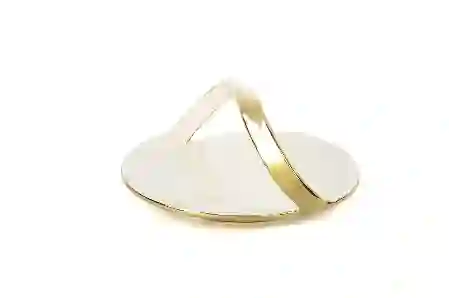 Resim Krem Gold Dalga Kulp Sunumluk 23x20x10cm