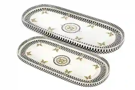 Resim Monarch 2li Oval Tabak 26x12 34x15