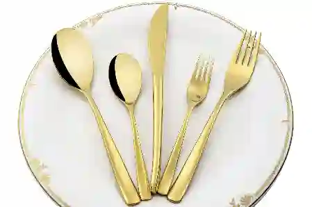 Resim Mikasa Moor Brillante Gold 30 Parça Çatal Kaşık Bıçak Seti