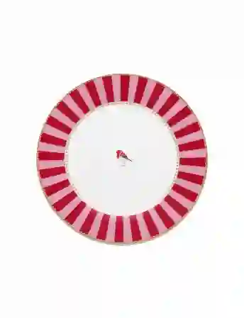 Resim Pip Studio Kırmızı Pembe Porselen Kahvaltı Tabağı 21cm Love Birds Collection