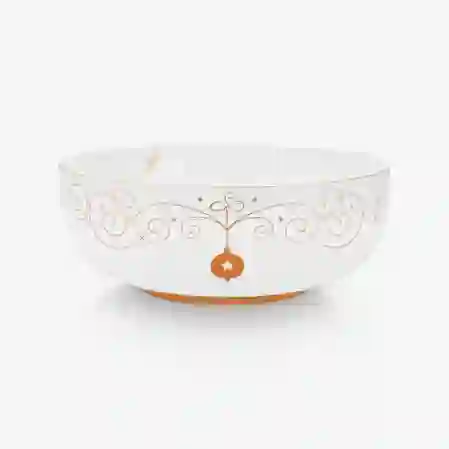 Resim Royal Altın / Beyaz  Kase 23 cm.