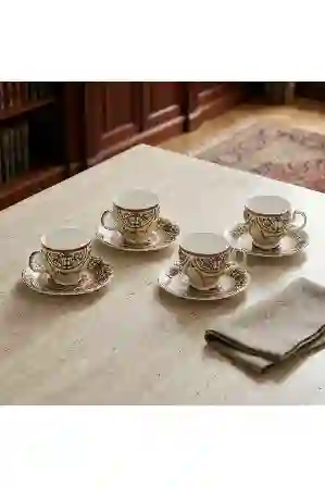 Resim Rosea Bone 4Lu Çay Fincanı Seti 175Cc