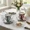 Resim Lucky Art Madelıne Bone 2'li Cay Fıncan Setı