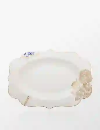 Resim Pip Studio Royal Beyaz Oval Tepsi 40cm