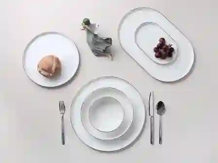 Resim Porland Chopin Platin 27 Parça 6 Kişilik Yemek Takımı