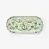 Resim Lily & Lotus Yeşil Oval Kek Servis Tabağı 33 cm