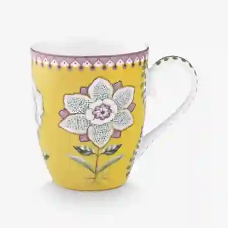 Resim Lily & Lotus Sarı Çiçekli Büyük Mug 350 ml