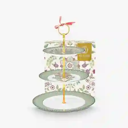 Resim Lily & Lotus Yeşil 3 Katlı Servis Standı