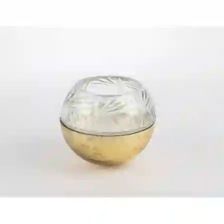 Resim Mikasa Moor Bronz Cam Kapaklı Mum 13X11Cm