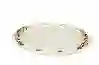 Resim Krem Gold Oval Zincir Servis 37x27cm