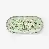 Resim Lily & Lotus Yeşil Oval Kek Servis Tabağı 33 cm