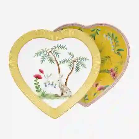Resim Pip Studio La Majorelle İkili Sarı Kalpli Tabak Seti 21.5cm