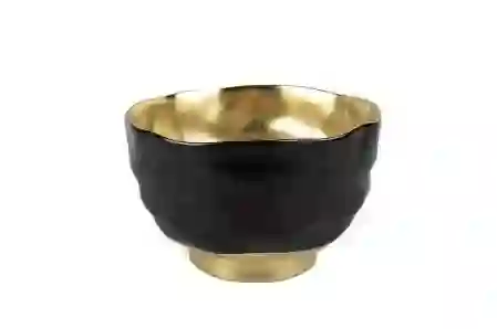 Resim Siyah Gold Porselen Kase 20x13cm