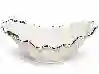 Resim Lamedore Curve Beyaz Sılver Oval Kase 32,5X17X4 Cm