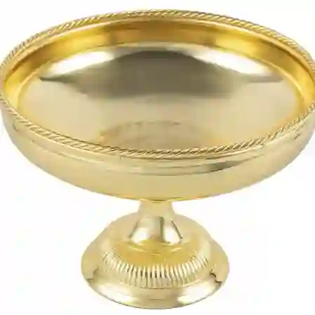 Resim Gold Metal Ayaklı Kase 22x16cm