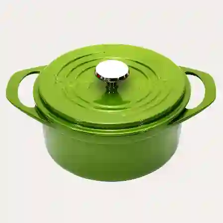 Resim Potart 24cm Yuvarlak Tencere Parlak Yeşil