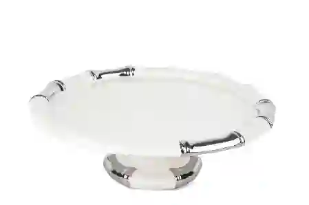 Resim Mikasa Moor Beyaz Silver Ayaklı Servis 32X11Cm