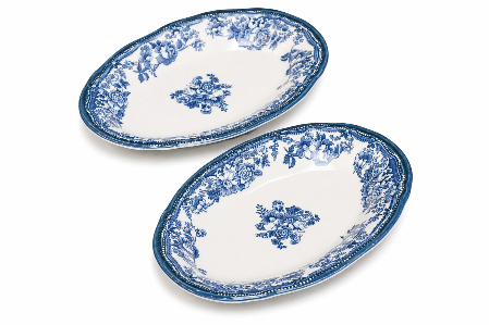 Resim Fulya Kayık Tabak Seti 21cm 2 Parça Navy