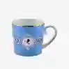 Resim Love Birds Mavi Madalyon Desenli  Küçük Mug 150 ml