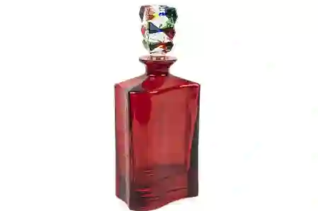 Resim Mikasa Moor Kırmızı Gri Cam Şişe 30Cm 1300Ml