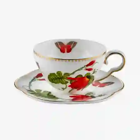 Resim Laura Kırmızı 2li Türk Kahvesi Fincan Seti &Chiara Alessi&